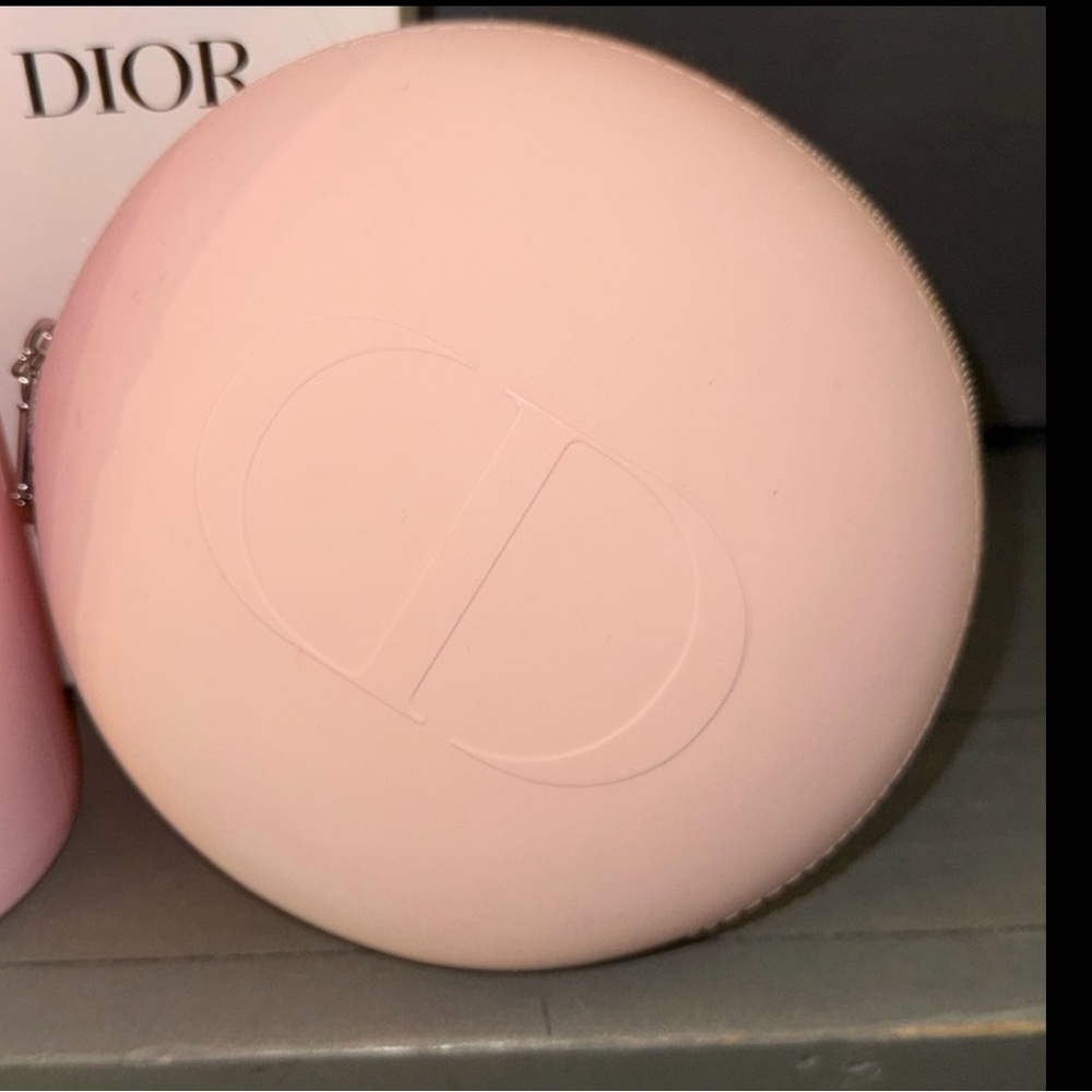 Dior Soft Pink Circular Cosmetic Case new with box
